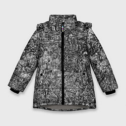 Куртка зимняя для девочки Germ of the world, цвет: 3D-светло-серый
