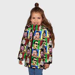 Куртка зимняя для девочки ЛЕГЕНДА ДИ КАПРИО РАЗНЫЕ ОБРАЗЫ, цвет: 3D-светло-серый — фото 2