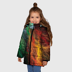 Куртка зимняя для девочки Цветной разряд, цвет: 3D-светло-серый — фото 2