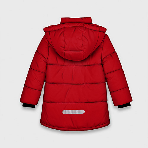 Зимняя куртка для девочки ФОРМА, БУМАЖНЫЙ ДОМ LA CASA DE PAPEL UNIFORM / 3D-Красный – фото 2