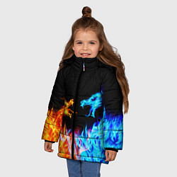 Куртка зимняя для девочки FIRE DRAGONS ОГНЕННЫЕ ДРАКОНЫ, цвет: 3D-черный — фото 2