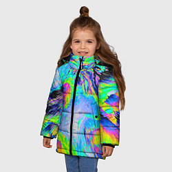 Куртка зимняя для девочки ААА яркий узор, цвет: 3D-красный — фото 2