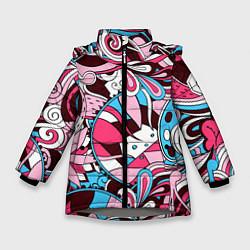 Куртка зимняя для девочки Краски Жизни, цвет: 3D-светло-серый