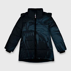 Куртка зимняя для девочки Zenit lion dark theme, цвет: 3D-черный