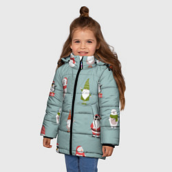Куртка зимняя для девочки Новый Гoд, цвет: 3D-светло-серый — фото 2