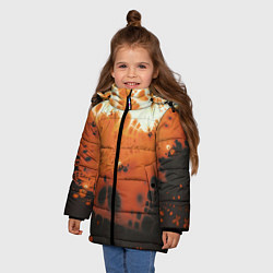 Куртка зимняя для девочки Коллекция Journey Оранжевый взрыв 126-3 2, цвет: 3D-светло-серый — фото 2