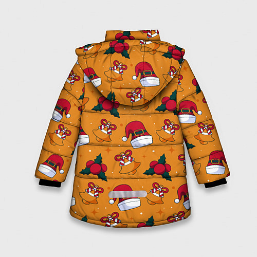 Зимняя куртка для девочки Новогоднее настроениe / 3D-Красный – фото 2