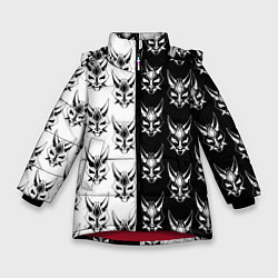 Куртка зимняя для девочки GENSHIN IMPACT XIAO MASK ГЕНШИН ИМПАКТ СЯО МАСКА, цвет: 3D-красный