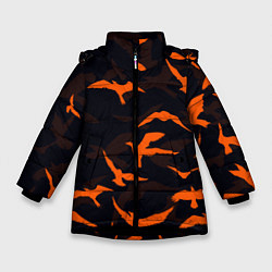 Куртка зимняя для девочки Стая Воронов, цвет: 3D-черный