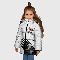 Куртка зимняя для девочки Бардак-Сделай, как хотел White Theme, цвет: 3D-черный — фото 2