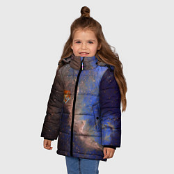 Куртка зимняя для девочки Cosmic animal, цвет: 3D-черный — фото 2