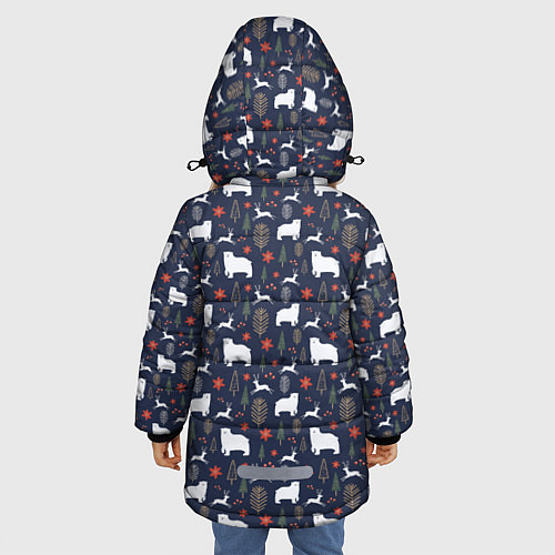 Зимняя куртка для девочки Зимний леc / 3D-Светло-серый – фото 4