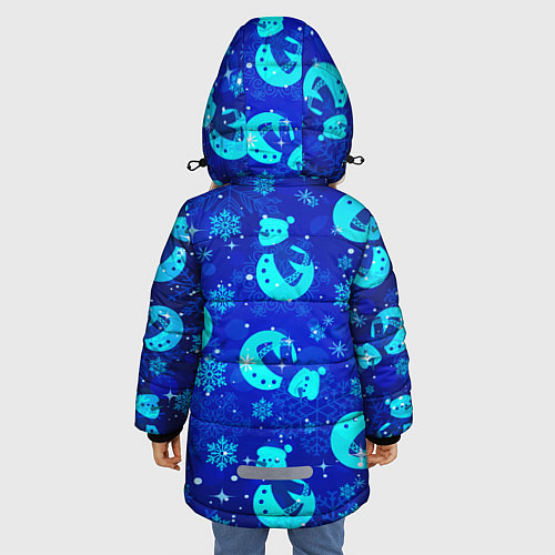 Зимняя куртка для девочки Заморозки Снеговики во льдах / 3D-Светло-серый – фото 4