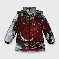 Куртка зимняя для девочки Сочная вишня под водой, цвет: 3D-красный