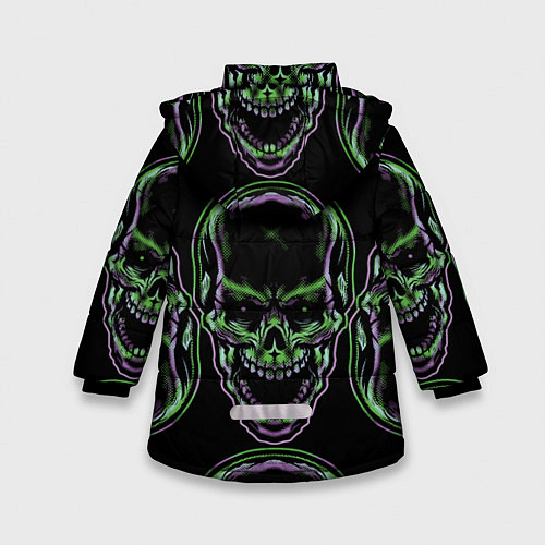 Зимняя куртка для девочки Skulls vanguard pattern 2077 / 3D-Светло-серый – фото 2