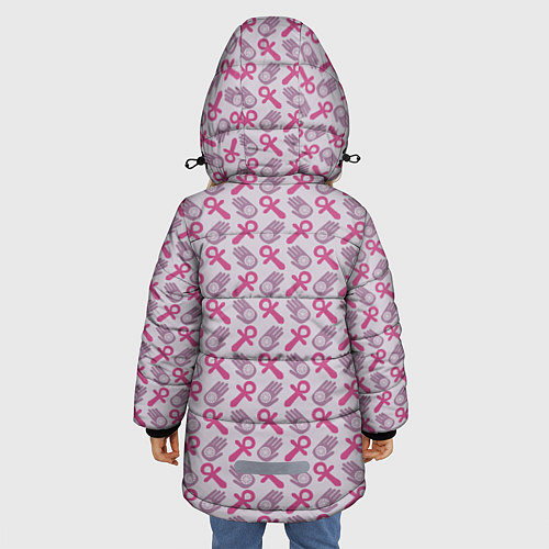 Зимняя куртка для девочки Анкх Ключ Жизни / 3D-Светло-серый – фото 4