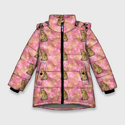 Куртка зимняя для девочки Золотой тигр GOLD TIGER, цвет: 3D-светло-серый