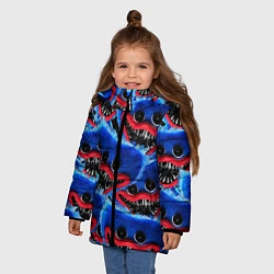Куртка зимняя для девочки УЖАСНОЕ ЛИЦО ХАГГИ ВАГГИ, цвет: 3D-черный — фото 2