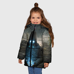 Куртка зимняя для девочки Сталкер2 Одиночка, цвет: 3D-черный — фото 2