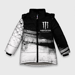 Куртка зимняя для девочки Monster Energy марка напитка, цвет: 3D-светло-серый