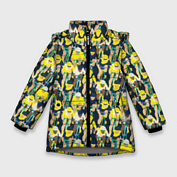 Куртка зимняя для девочки Велоспорт гонка, цвет: 3D-светло-серый