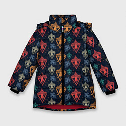 Куртка зимняя для девочки Похищение, цвет: 3D-красный