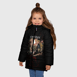 Куртка зимняя для девочки Code Vein - Вампиры, цвет: 3D-светло-серый — фото 2