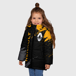 Куртка зимняя для девочки RENAULT БРЫЗГИ КРАСОК РЕНО, цвет: 3D-светло-серый — фото 2