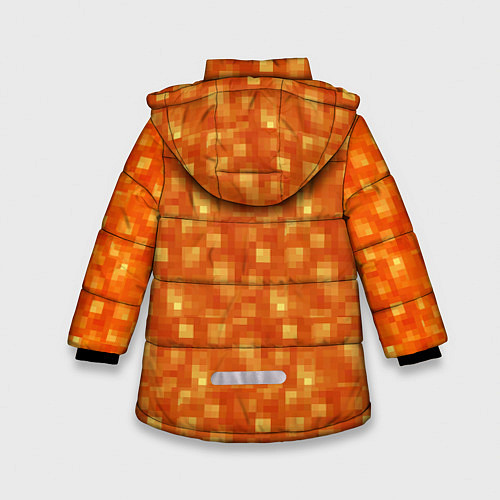 Зимняя куртка для девочки Лава Майнкрафт / 3D-Светло-серый – фото 2