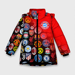 Куртка зимняя для девочки BAYERN MUNCHEN BEST FC SPORT, цвет: 3D-черный