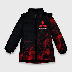 Зимняя куртка для девочки MITSUBISHI GEOMETRY RED SPORT JAPAN