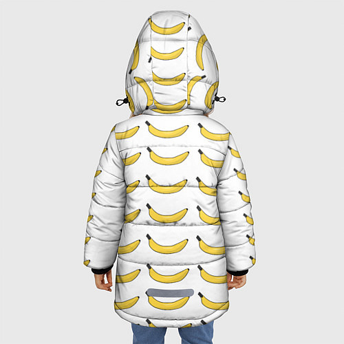 Зимняя куртка для девочки Крупный Банановый рай / 3D-Светло-серый – фото 4