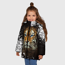 Куртка зимняя для девочки Год тигра2022, цвет: 3D-красный — фото 2