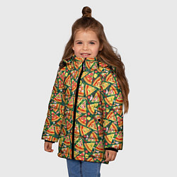 Куртка зимняя для девочки Pizza Пицца, цвет: 3D-красный — фото 2