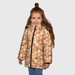 Куртка зимняя для девочки Куриные Яйца, цвет: 3D-черный — фото 2