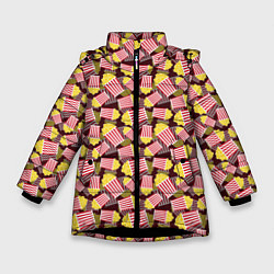 Куртка зимняя для девочки Попкорн Popcorn, цвет: 3D-черный