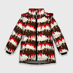 Куртка зимняя для девочки Шоколад и красочная глазурь, цвет: 3D-светло-серый