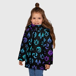 Куртка зимняя для девочки NEON SYMBOL HERO GENSHIN IMPACT, цвет: 3D-светло-серый — фото 2