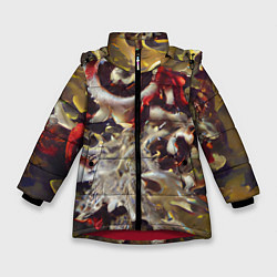 Куртка зимняя для девочки Осенние заморозки, цвет: 3D-красный