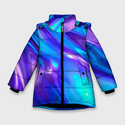 Куртка зимняя для девочки Neon Holographic, цвет: 3D-черный