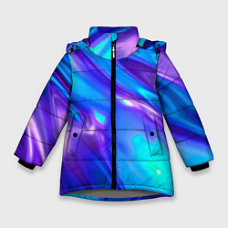 Куртка зимняя для девочки Neon Holographic, цвет: 3D-светло-серый