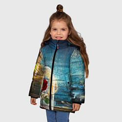 Куртка зимняя для девочки Роза в Колбе, цвет: 3D-светло-серый — фото 2