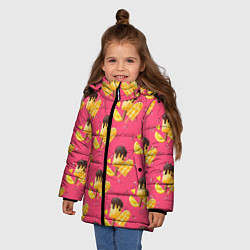 Куртка зимняя для девочки Мороженое лимон, цвет: 3D-красный — фото 2