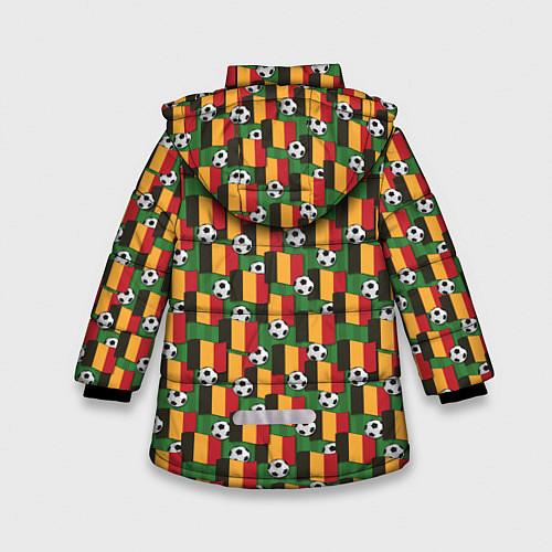 Зимняя куртка для девочки Бельгия футбол / 3D-Красный – фото 2