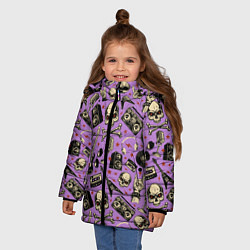Куртка зимняя для девочки Rock n Roll alive!, цвет: 3D-светло-серый — фото 2