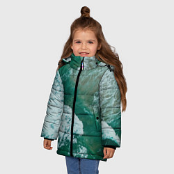 Куртка зимняя для девочки Морская пена, цвет: 3D-светло-серый — фото 2