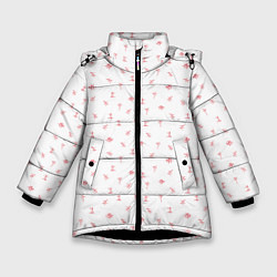 Куртка зимняя для девочки Зимний спортивный принт, цвет: 3D-черный
