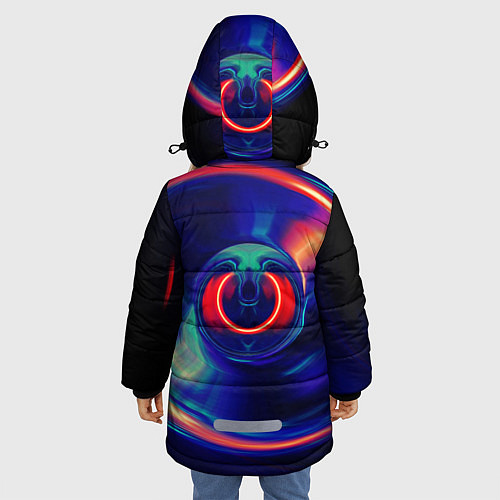 Зимняя куртка для девочки Сверхновая сингулярность / 3D-Светло-серый – фото 4