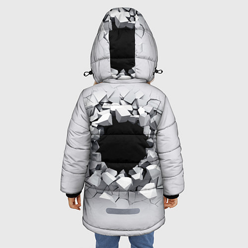 Зимняя куртка для девочки Portal 2099 / 3D-Светло-серый – фото 4