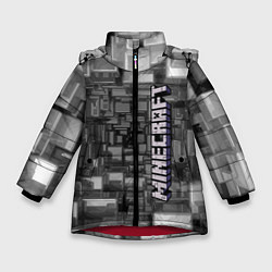 Куртка зимняя для девочки Minecraft, pattern 2066, цвет: 3D-красный